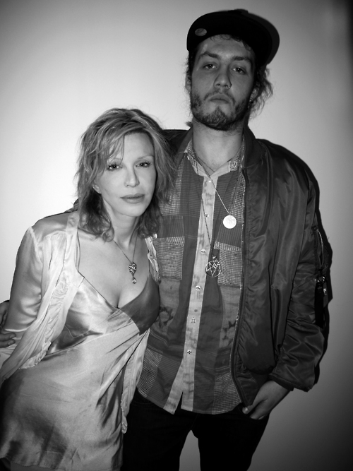 Courtney Love with Salem's Jack Donoghue at Nate Lowman's and Aaron Young's